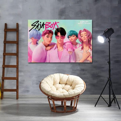 **COMOR Demon Hunters Poster - Perfect Birthday Party Decoration for Kids | Canvas Print for Teen Bedroom (16" x 24")**
