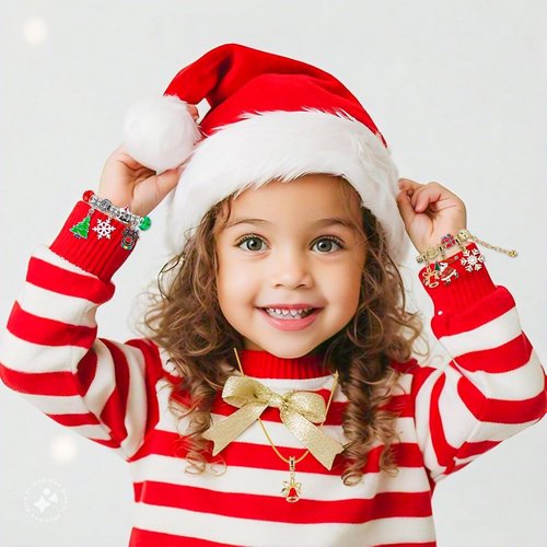 Advent Calendar Bracelets - 24-Day Christmas Countdown with DIY Charm Bracelets & Necklace Set for Teens