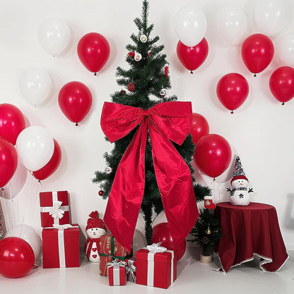 Red Bow Decor | 2 Pack Large & Small Coquette Room Backdrop - Perfect for Valentine's Day & Weddings