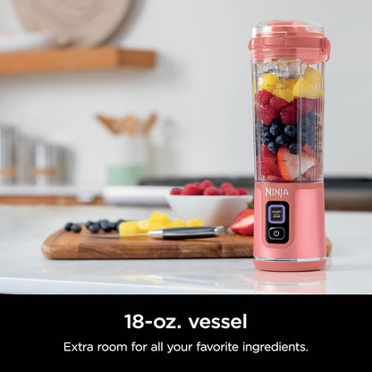 Ninja Blast Portable Blender - Cordless 18oz Personal Blender for Smoothies & Shakes | BPA Free, USB-C Rechargeable, Red Clay