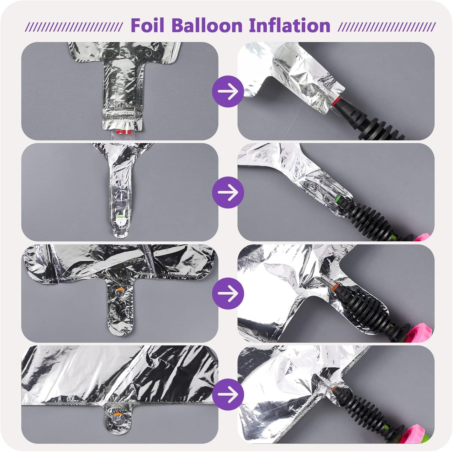 PartyWoo Metallic Purple Foil Balloons - 22 Inch Jumbo Round Mylar Balloons for Birthday & Halloween Decor