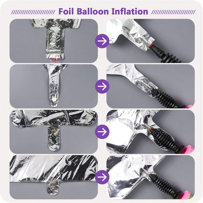 PartyWoo Metallic Purple Foil Balloons - 22 Inch Jumbo Round Mylar Balloons for Birthday & Halloween Decor