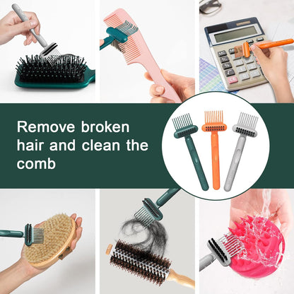 RHOS 2-in-1 Hair Brush Cleaner - Effortlessly Remove Hair and Dust | Ideal for Home and Salon Use (Green)