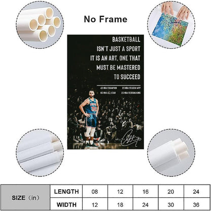 Sports Star Stephen Curry Signed Inspirational Poster Personal Record Decorative Painting Canvas Wall Art Living Room Aesthetic Posters For Boys Bedroom Teens Room. Painting - Single 2-3-Unframe-style