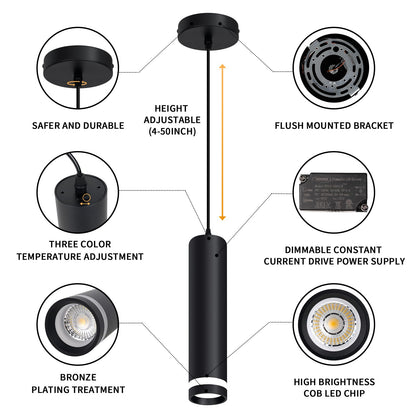 OKELI Modern Pendant Island Light Square 3-Light Smart