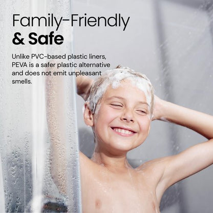LiBa Bathroom Shower Curtain - Waterproof Plastic Shower Curtain Premium PEVA Non-Toxic with Rust Proof Grommets Clear 10G Heavy Duty Bathroom Accessories 72x78