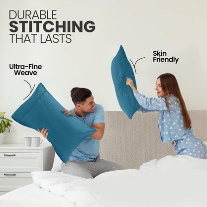 Utopia Bedding Pillow Cases Standard Size 2-Pack – Soft Brushed Microfiber – Envelope Closure – Perfect for Hospitals, Hotels, Guest Rooms – Oeko-TEX Certified, 20x26 Inches (Denim Blue)