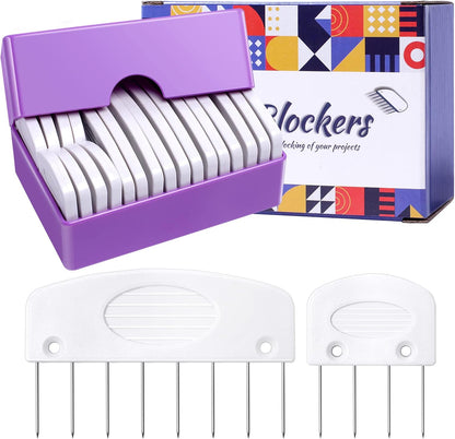 Skiennix Knit Blockers Kit - 20Pcs Blocking Combs for Knitting, Crochet & Lace Projects