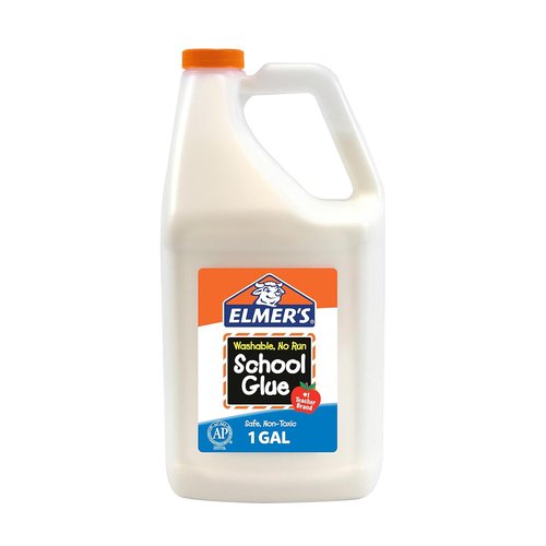 Elmer's White Liquid School Glue - Safe & Washable 1 Gallon | Ideal for Arts & Crafts, Slime, Classroom Use