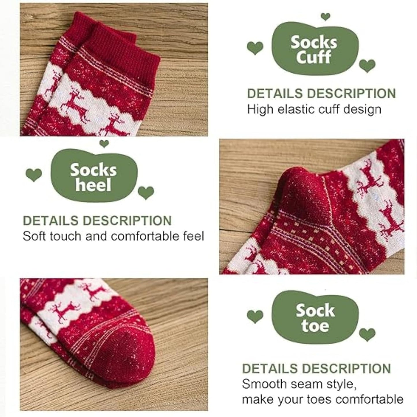 Skiennix Casual Crew Socks - Ultra Soft & Breathable Comfort | 5 Pairs for All Season Wear