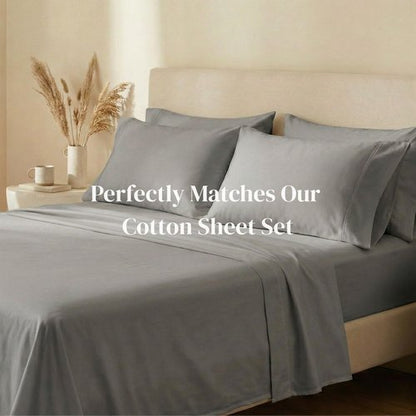 Beckham Hotel Collection Pillowcases Queen Size Set of 2, Cool Touch Cotton Sateen Fabric, 500TC, Silky Smooth & Soft, Open End, Dark Gray