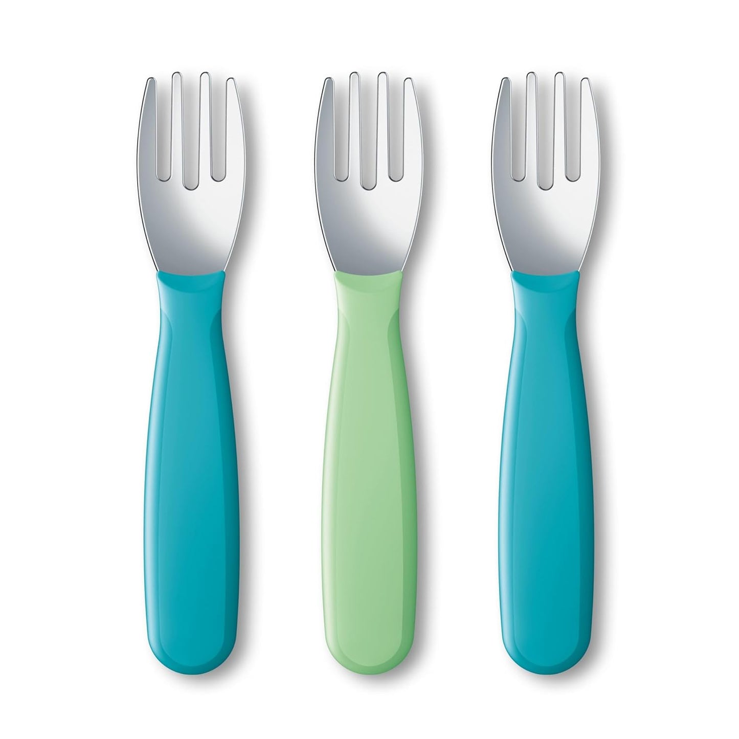 NUK Kiddy Cutlery Forks - Durable Stainless Steel, BPA & Latex-Free | 18+ Months, Set of 3
