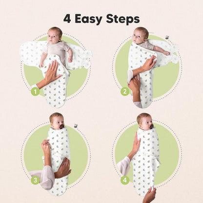Skiennix Baby Swaddle Sleep Sacks - Soft & Durable 3-Pack for Newborns 0-3 Months | Easy Diaper Change