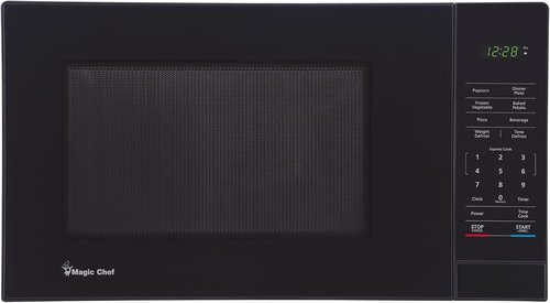 Magic Chef Microwave Oven - 1000 Watts Compact Digital Kitchen Appliance | 1.1 Cu. Ft., Black, One-Touch Cooking, Child Lock, Timer, Reheat & Defrost
