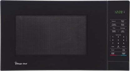 Magic Chef Microwave Oven - 1000 Watts Compact Digital Kitchen Appliance | 1.1 Cu. Ft., Black, One-Touch Cooking, Child Lock, Timer, Reheat & Defrost