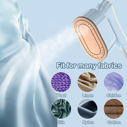 Travel Steamer Iron for Clothes Mini - Portable Ironing Machine Travel Small Size Portable Steamer Travel College Dorm Home Essentials (SkyBlue)