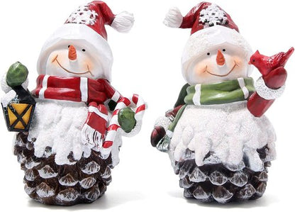 Hodao Handmade Resin Christmas Snowman Decorations - Adorable Indoor Winter Decor | Perfect Holiday Gifts for Family & Friends