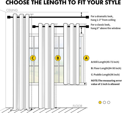 MIULEE Dark Grey Blackout Curtains - Thermal Insulated Room Darkening Drapes | 40 x 45 Inches, 2 Panels