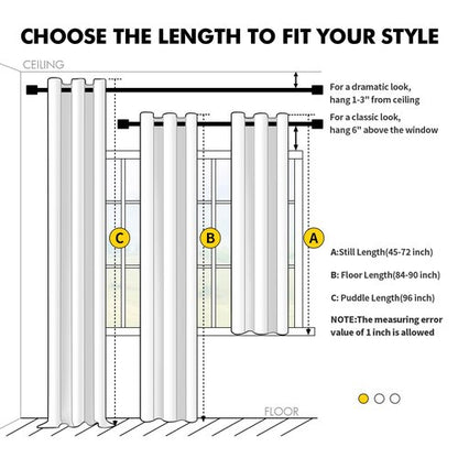 MIULEE Light Blue Blackout Curtains for Bedroom Living Room 63 Inches Long 2 Panels, Thermal Insulated Room Darkening Drapes Solid Grommet Noise Reduction Light Blocking Window Treatments 40x63 Inch