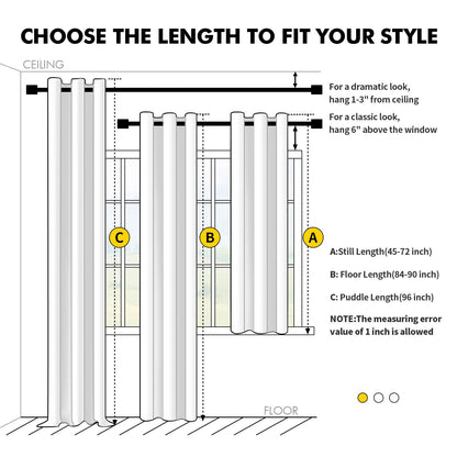 MIULEE Taupe Blackout Curtains for Bedroom Living Room 72 Inches Long 2 Panels, Thermal Insulated Room Darkening Drapes Solid Grommet Noise Reduction Light Blocking Window Treatments 40x72 inch