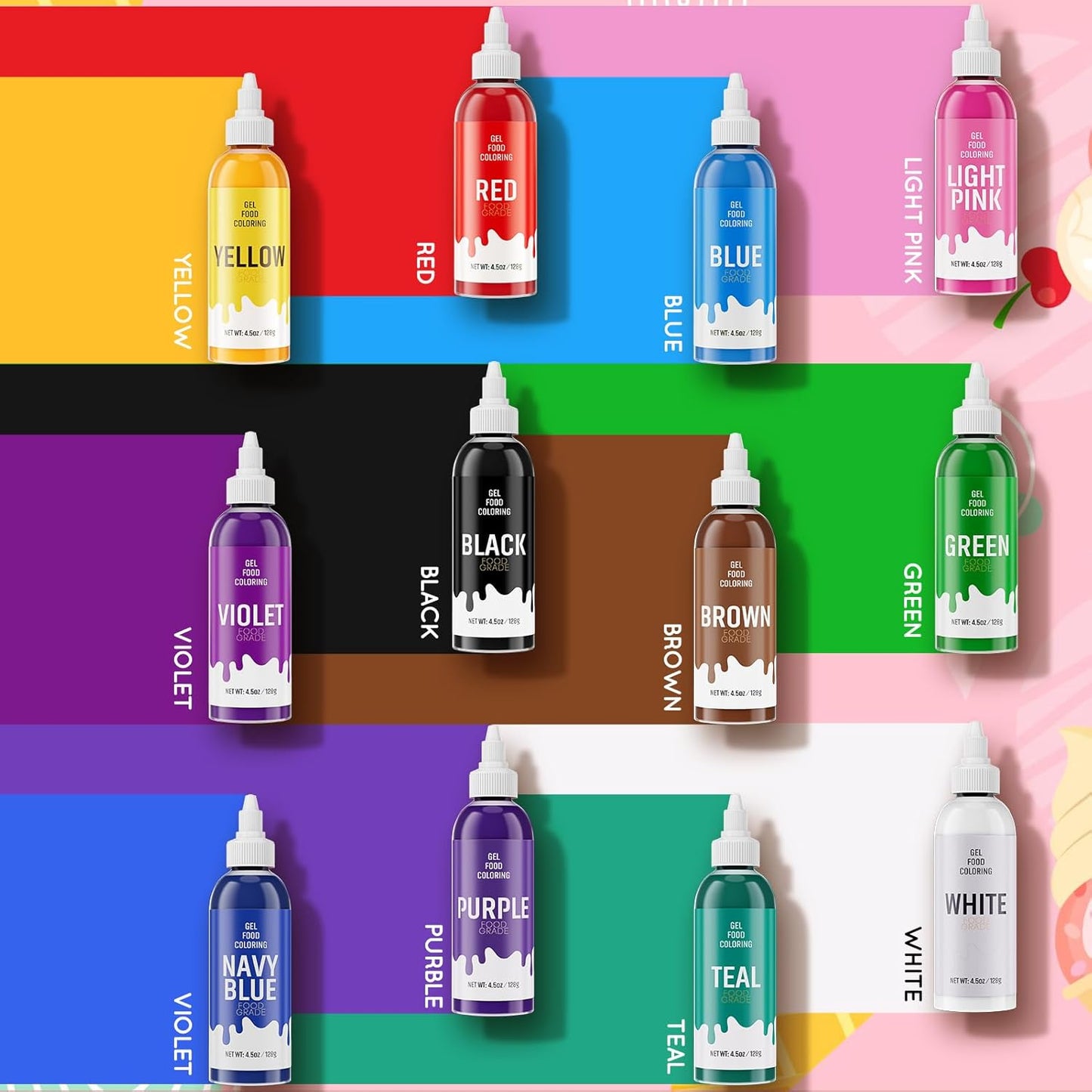 Skiennix Food Coloring Gel - Vibrant Colors for Baking | Perfect for Cakes and Desserts