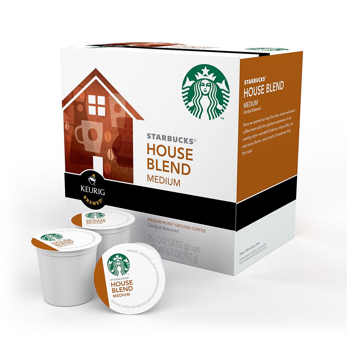 Starbucks K-Cup Pods - House Blend Medium Roast Coffee with Toffee & Cocoa Notes | 30 Count (3 Boxes)
