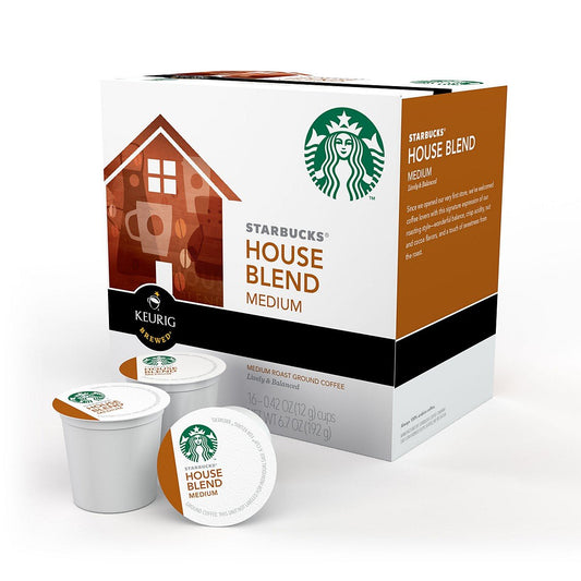 Starbucks K-Cup Pods - House Blend Medium Roast Coffee with Toffee & Cocoa Notes | 30 Count (3 Boxes)