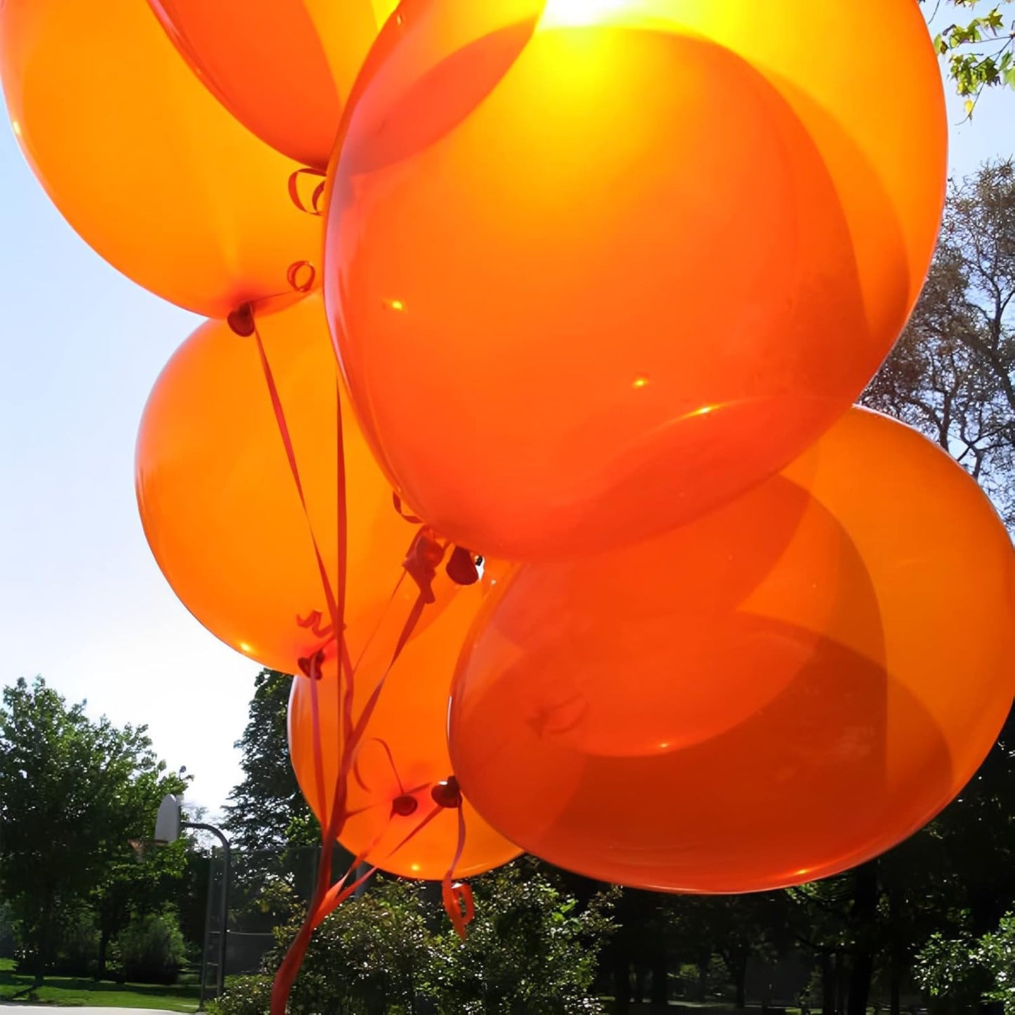 Voircoloria 105pcs Orange Balloons - 12 Inch Party Latex Balloons for Birthday & Baby Showers