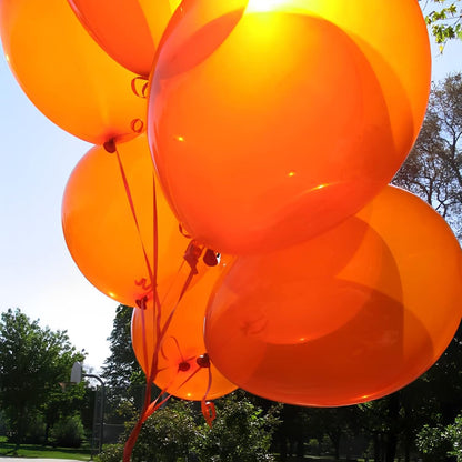 Voircoloria 105pcs Orange Balloons - 12 Inch Party Latex Balloons for Birthday & Baby Showers