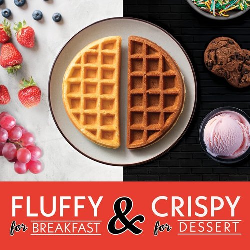 Gourmia Belgian Waffle Maker - Adjustable Browning Control, Nonstick Plates, Compact Design