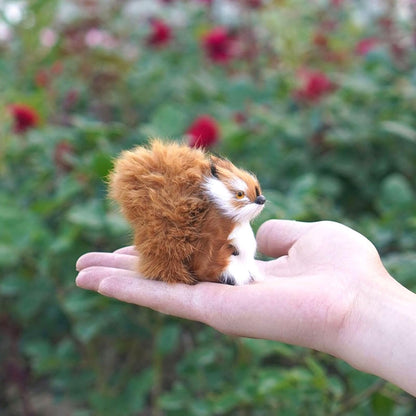 Skiennix Realistic Furry Squirrel | Lifelike Faux Fur Easter Basket Stuffer | 3.1 Inch Home Decor