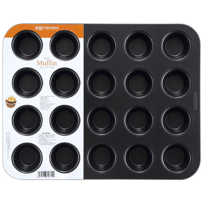 CHEFMADE Muffin Cake Pan, Nonstick Mini 20 Cavity Cupcake Pan