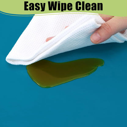 Smiry Disposable Tablecloths - Waterproof 54 x 78 Inch Rectangle Covers | 6 Pack in Aqua for Parties