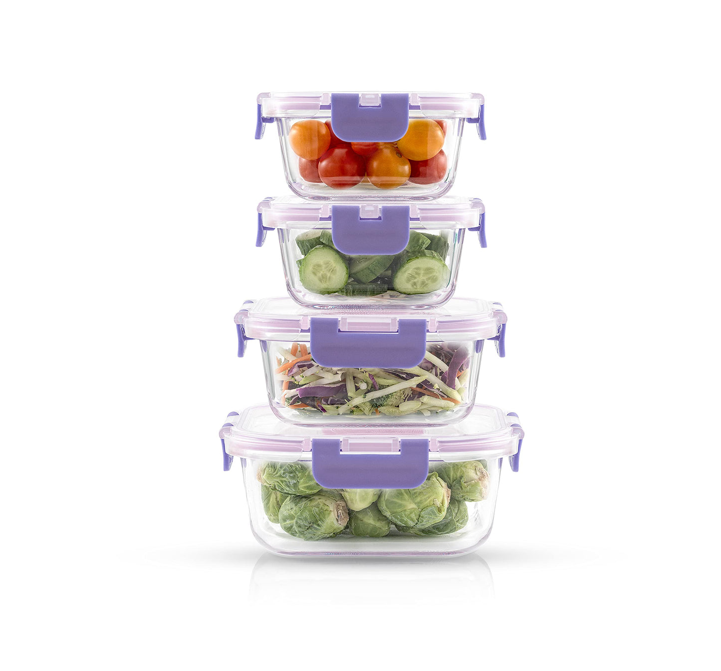 JoyJolt 24pc Borosilicate Glass Storage Containers with Lids. 12 Airtight, Freezer Safe Food Storage Containers, Pantry Kitchen Storage Containers, Glass Meal Prep Container for Lunch