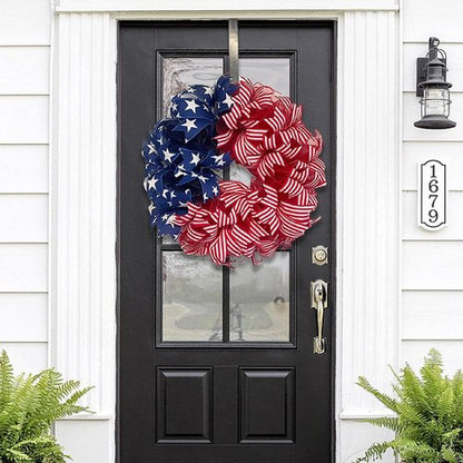 250th Anniversary Wreaths - Red, White & Blue Front Door Decor for 4th of July Celebrations