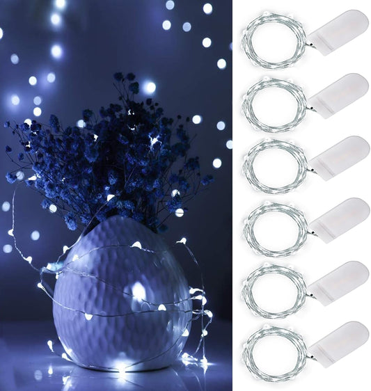 Ostwiki Fairy Lights - 20 LED Battery Operated String Lights | 7ft Twinkle Mini Lights for DIY Decor