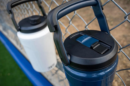 YETI Silo Half Gallon Insulated Water Jug - Leakproof Sports Bottle with Straw Cap & Fence Hook - Keeps Drinks Ice-Cold, Black