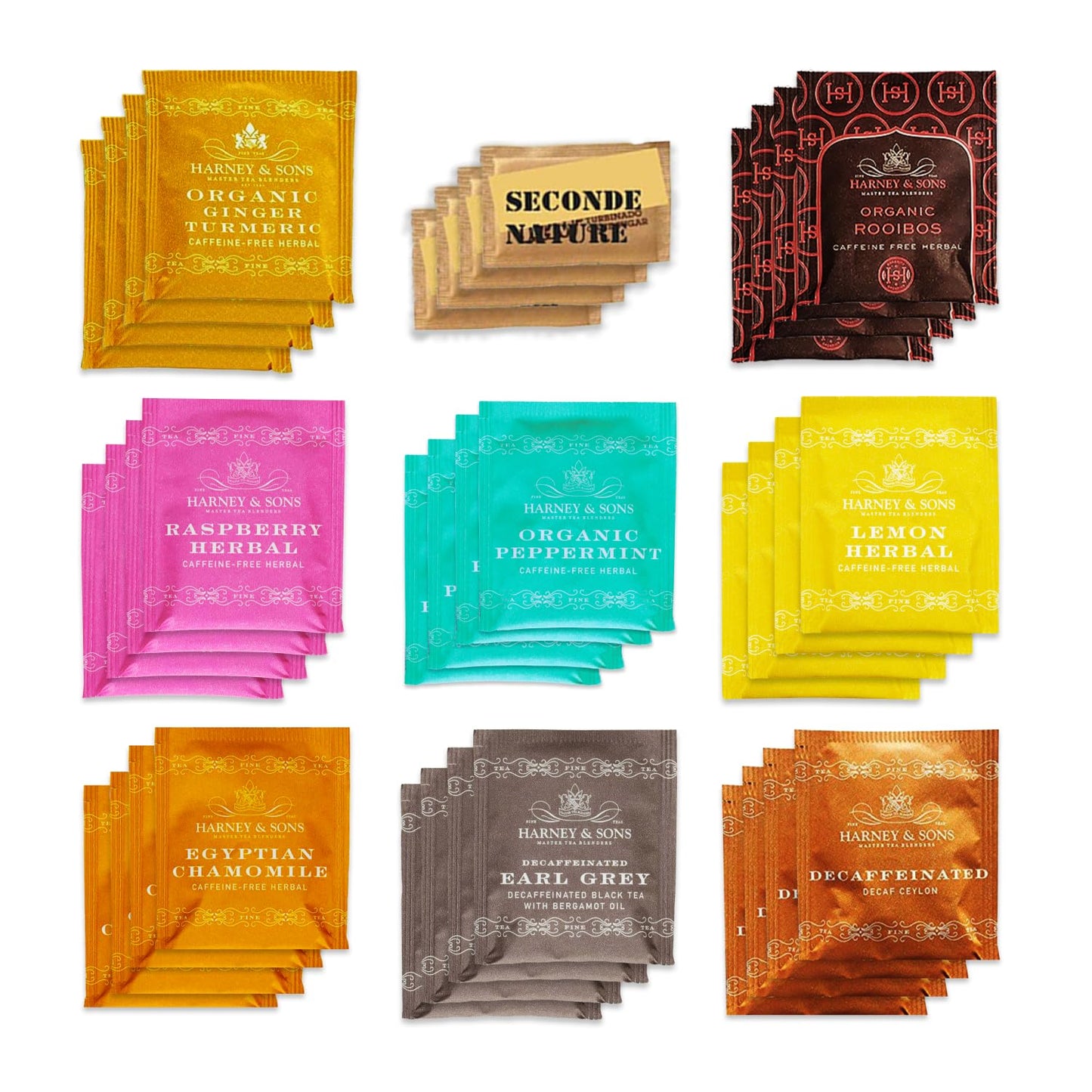 Harney & Sons - 8 Famous Decaffeinated Tea Sampler Collection, 32 Counts