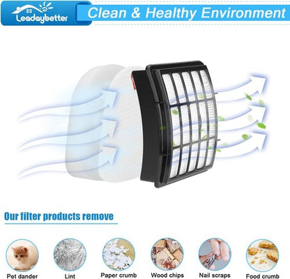 Leadaybetter Vacuum Filter Replacement - Compatible with Shark Navigator Models NV350-NV370 | 2 + 4 Pack Filters