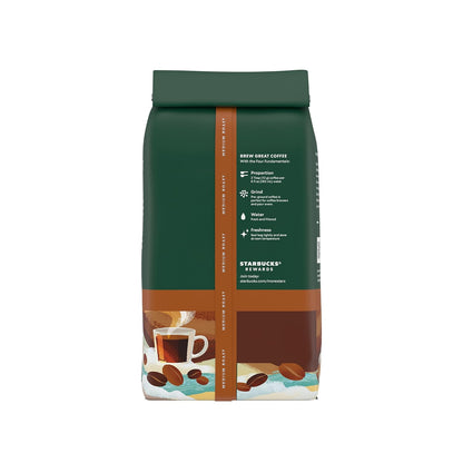 Starbucks Ground Coffee - Medium Roast Breakfast Blend for Hot or Iced Coffee - 28 oz
