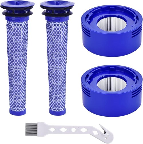 Leadaybetter Filter Replacement - Compatible with Dyson V7 V8 SV10 | 2 Post & 2 Pre Filters