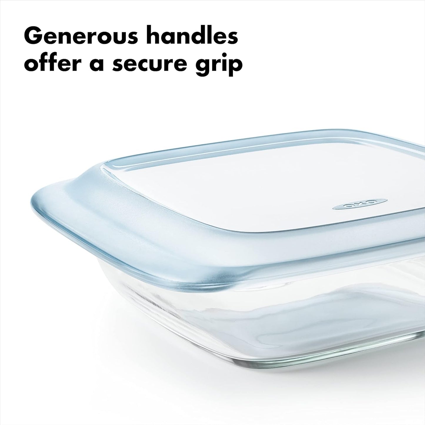 OXO Good Grips 2 Qt Glass Baking Dish - Freezer-to-Oven Safe with Lid | 8 x 8 Inches
