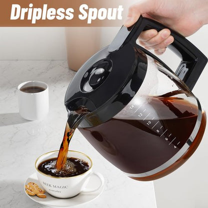 14-Cup Coffee Pot Replacement for Cuisinart Coffee Maker DCC-2200, DCC-2600, DCC-2800, DCC-3200, and DCC-3200P1, Glass Carafe Replacement for Cuisinart, BPA Free, Dishwasher Safe