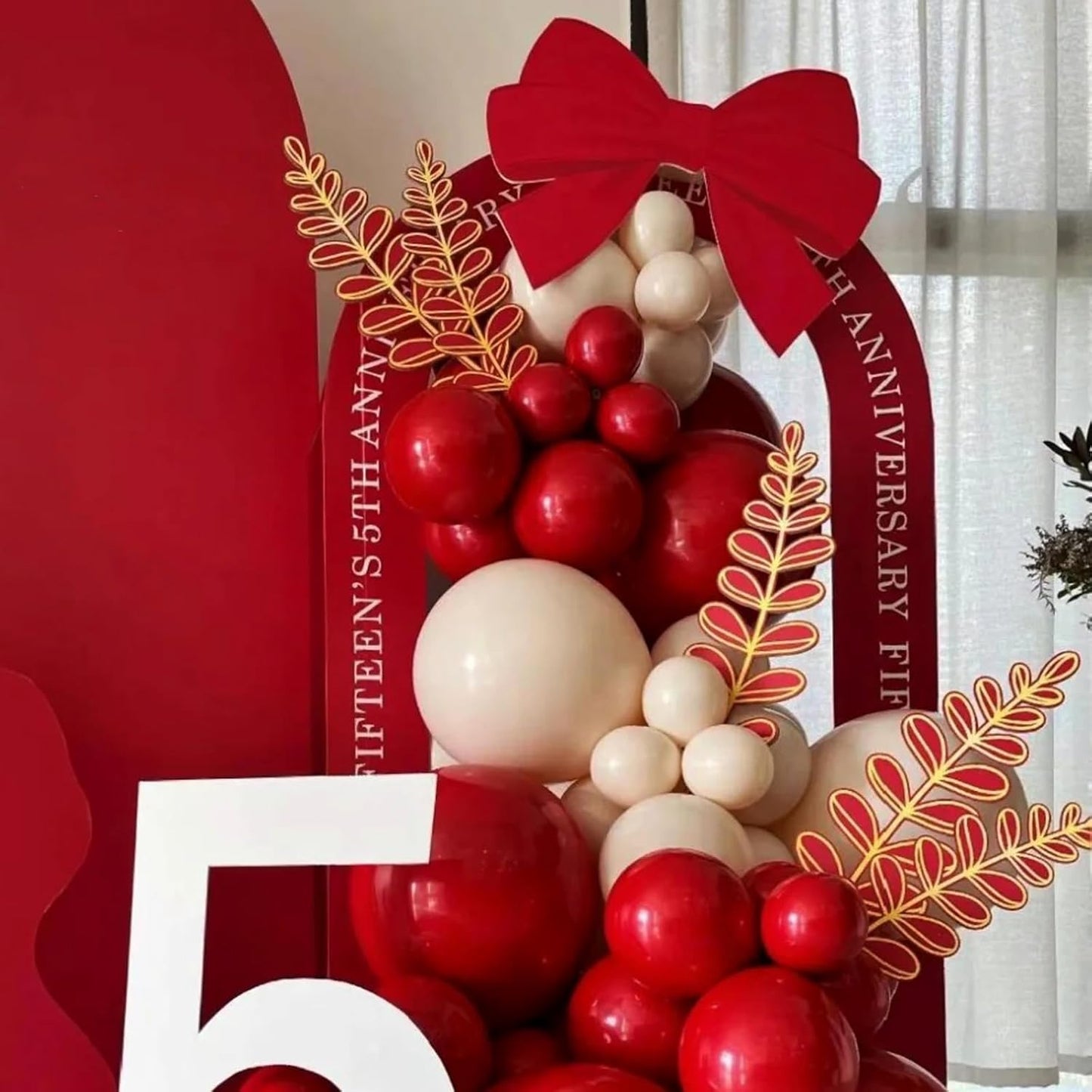 Voircoloria Ruby Red Balloons - 12-Inch Dark Red Latex Party Balloons | 66-Pack for Celebrations