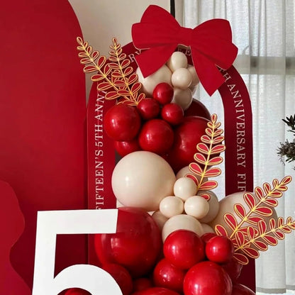 Voircoloria Ruby Red Balloons - 12-Inch Dark Red Latex Party Balloons | 66-Pack for Celebrations