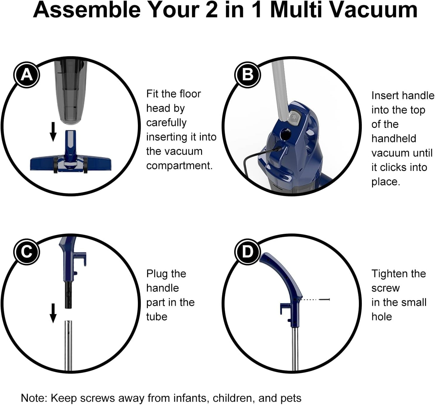 Skiennix Corded Stick Vacuum Cleaner - 3-in-1 Handheld Design with 180° Steering & 14KPA Suction for Pet Hair