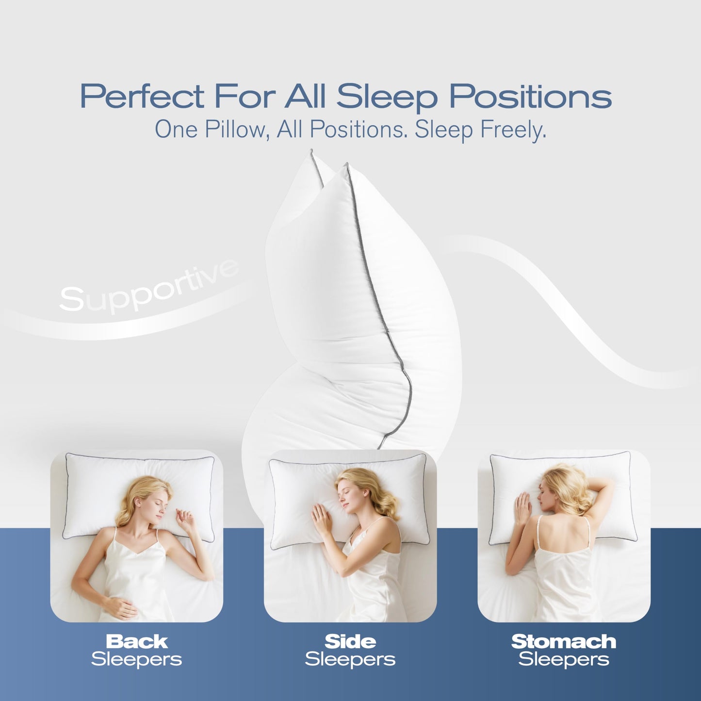MUFEW Queen Pillows Set of 4, Ultra Thick Down Alternative Bed Pillows,Cooling Hotel Quality Queen Pillows for Back, Stomach or Side Sleepers,Machine Washable (White,4 Pack)