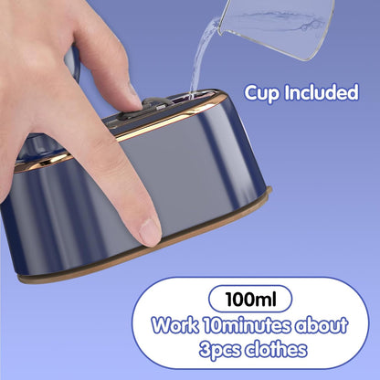 Skiennix Travel Steamer Iron - Mini Portable Ironing Machine for Clothes | Compact Size in Blue