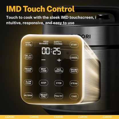 Instant Pot 9-in-1 Electric Pressure Cooker - 1000W Multi-Cooker with Touchscreen, 8 Qt Silver