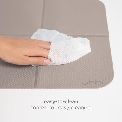 Ubbi On-The-Go Diaper Changing Mat - Soft, Portable & Easy to Clean Baby Accessory | Taupe